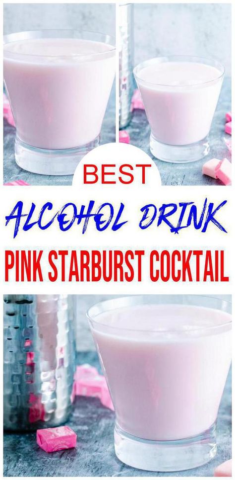 1 pink Starburst candy cocktail sitting on table with Starburst candy around & cocktail shaker. Fruity Mixed Drinks Alcoholic Easy Vodka, Easy Alcohol Drinks To Make At Home, Easy Mixed Drinks Alcohol Cheap, Drinks That Don't Taste Like Alcohol, Mixed Drinks That Arent Too Sweet, Easy Cheap Mixed Drinks Alcohol, Smooth Alcoholic Drinks, New Drinks Alcohol Cocktails, 2 Ingredient Mixed Drinks Alcohol