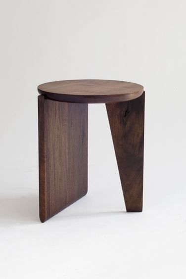 Wood Table Design, Side Table Wood, Contemporary Side Tables, Walnut Side Tables, Walnut Table, Modern Side Table, Solid Wood Side Table, Stool Design, Walnut Furniture