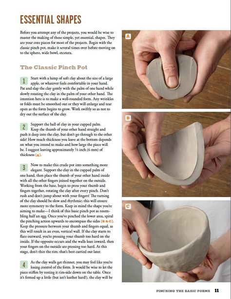 Pinch Pot Ideas Ceramics, Ceramics Step, Ceramics Class, Clay Ceramics, Dinnerware Ceramics, Teaching Ceramics, Ceramic Pinch Pots, Ceramics Technique, ... Clay Pinch Pots, Ceramic Pinch Pots, Pottery Lessons, Pottery Handbuilding, Diy Ceramic, Ceramic Techniques, Slab Pottery, Pottery Techniques, Diy Pottery