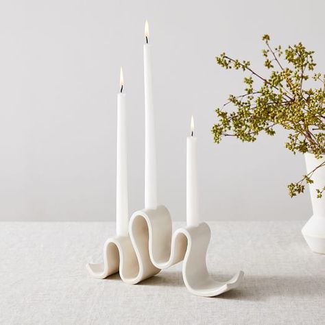 West Elm, Modern Candles, Modern Candle Holders, Modern Pottery, Ceramics Ideas Pottery, Ceramic Candle, Ceramic Candle Holders, Ceramic Candle Holders Ideas, Ceramics Ideas