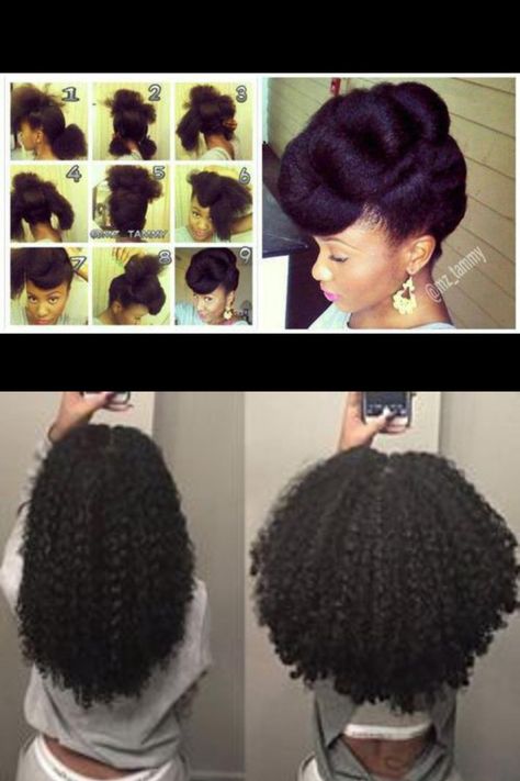 <b>Twist it, tuck it, pin it, roll it. No rain shower formed against you shall prosper. Take that humidity!</b> Hair Styles, Inspiration, Summer, Great Hairstyles, Natural Hair Styles, Twist, Unique, Pin, Tuck