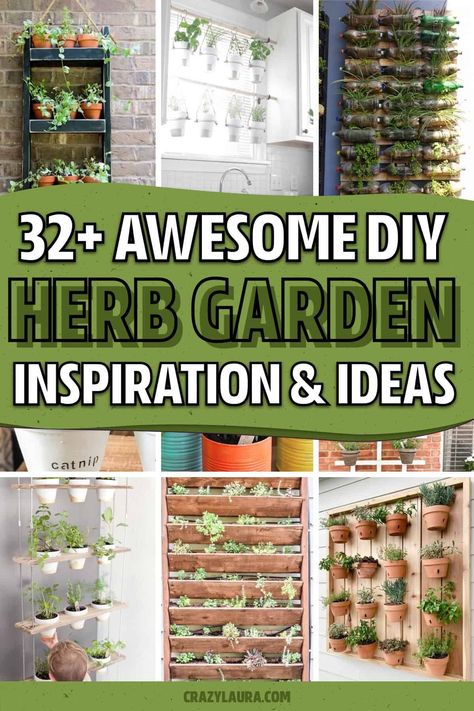 If you want to save some money and make your own DIY herb garden... these indoor and outdoor ideas are the perfect project tutorials to follow! Home Décor, Decoration, Diy Herb Planter Outdoor, Diy Hanging Herb Garden Indoor, Diy Container Gardening, Indoor Herb Garden Diy, Herb Planters Outdoor, Diy Herb Garden, Indoor Herb Planter