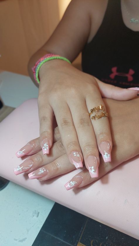 Mgnailstudio summer pink hibiscus nail art Design, Acrylics, Nail Ideas, Hibiscus Nail Art, Hawaii Nails, Pink Acrylic Nails, Nail Jewelry, Cute Acrylic Nails, Nail Inspo