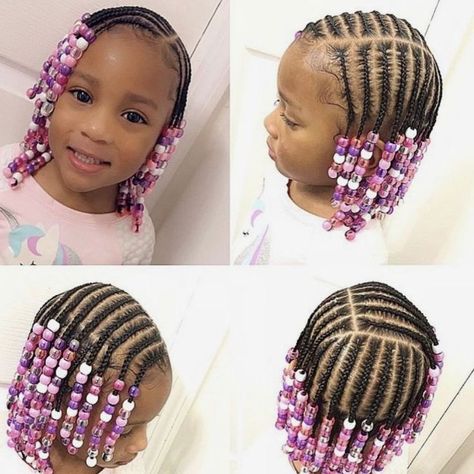 Instagram, Models, Toddler Braids With Beads Kid Hairstyles, Kids Braids With Beads, Kids Cornrow Hairstyles Natural Hair, Toddler Braided Hairstyles, Kids Braided Hairstyles, Kids Cornrow Hairstyles, Braids For Kids