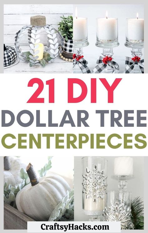 You can save money while decorating your home with these dollar tree centerpieces. These incredible dollar store crafts will help you stay on a budget more easily. #diy #DollarTree Diy, Parties, Diy Dollar Tree Centerpieces, Diy Dollar Tree Decor, Dollar Tree Centerpieces, Dollar Tree Diy Crafts, Diy Dollar Store Crafts, Diy Crafts For Home Decor, Dollar Tree Hacks