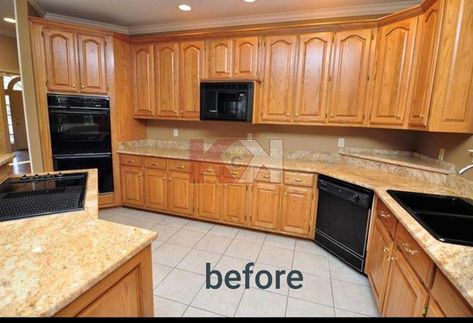 Kitchen Cabinets Before And After, Refinish Kitchen Cabinets, Update Kitchen Cabinets, Kitchen Cabinets Painted Before And After, Kitchen Cabinets Upgrade, Restaining Kitchen Cabinets, Kitchen Cabinet Remodel, Kitchen Cabinets On A Budget, Refacing Kitchen Cabinets