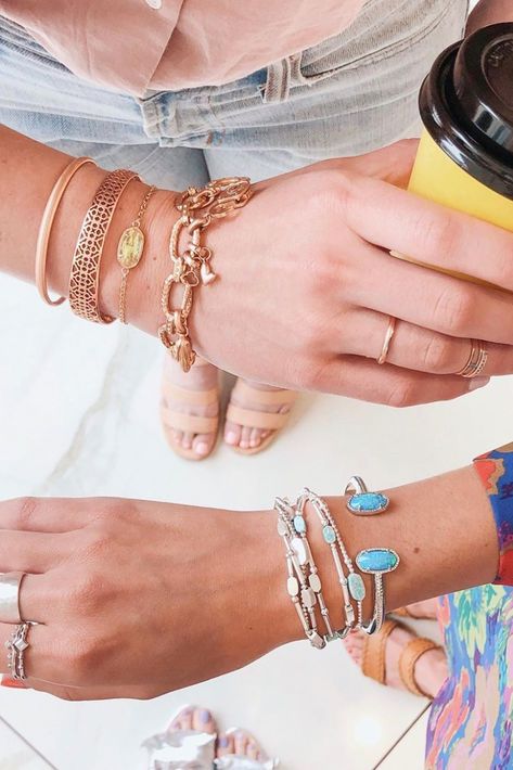 Need bracelet stacking ideas? No matter your style, Kendra Scott has a bracelet for you! Whether you stack two, three, or four of them, these bracelets are sure to add elegance and freshness to your look! Bracelets, Jewellery, Accessories, Fashion, Kendra Scott, Fashion Jewelry, Jewelry, Trending Bracelets, Custom Jewelry