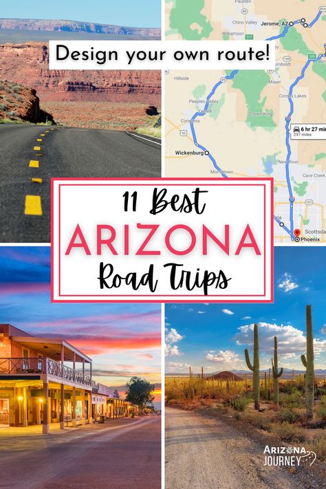 To find the best road trip in Arizona for YOU, check out our 11 different routes--mix and match to make up your own perfect Arizona road trip! | Arizona Travel | Southwest Travel | Road Trip Arizona | Road Trip USA | Arizona Vacation | USA Travel | Arizona places to see | Arizona things to do Grand Canyon, Destinations, Vacation Ideas, Cali, Arizona Road Trip, Utah Road Trip, Arizona Camping, Yellowstone Trip, Southwest Travel