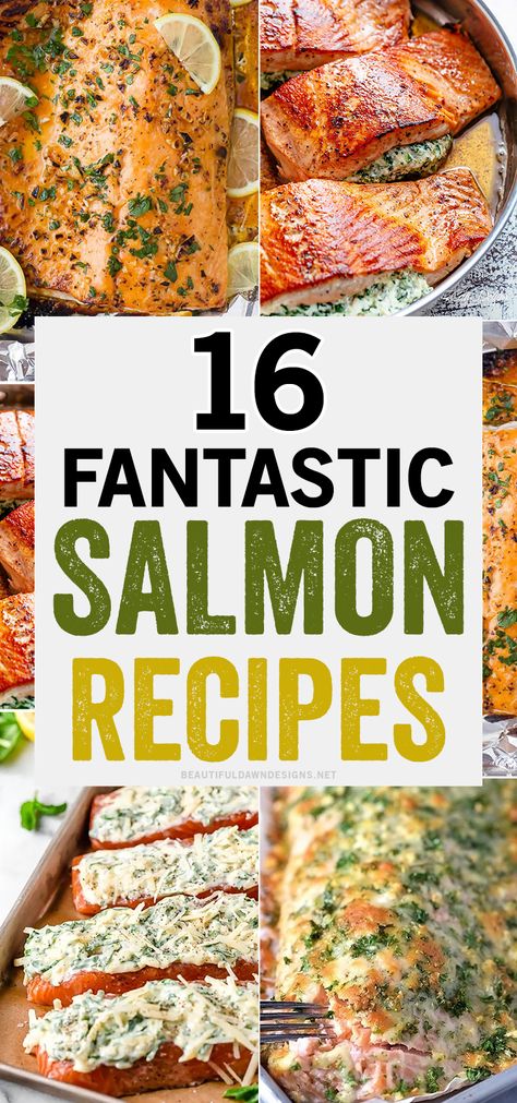 Essen, Seafood Soups, Salmon Recipes Oven, Salmon Dinner Recipes, Delicious Salmon Recipes, Salmon Recipes Baked Healthy, Fish Dinner Recipes, Salmon And Shrimp, Healthy Salmon Recipes
