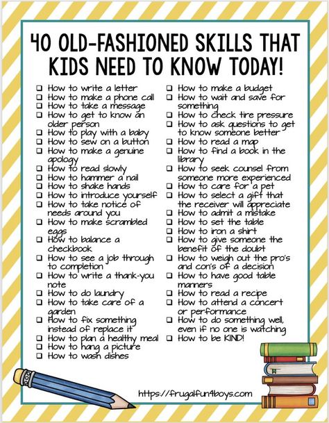 40 Old-Fashioned Skills that Kids Need to Know TODAY! - Timeless practical life skills that kids need to learn, many of which are being forgotten in our digital age. Teaching, Parenting Tips, Pre K, Parents, Teaching Kids, Kids Parenting, Learning Activities, Chores For Kids, Parenting