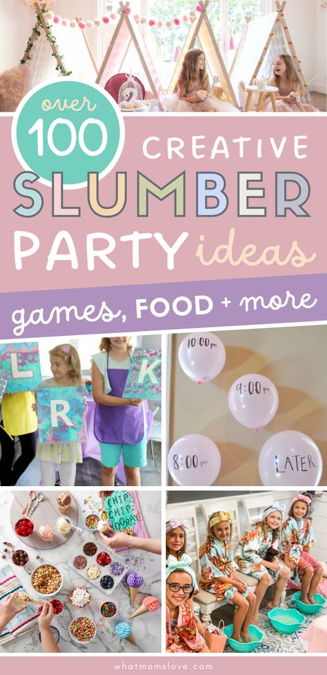 Ideas, Slumber Party Games, Slumber Party Activities, Sleepover Birthday Parties, Party Activities, Slumber Party Birthday, Slumber Parties, Fun Sleepover Ideas, Birthday Sleepover Ideas