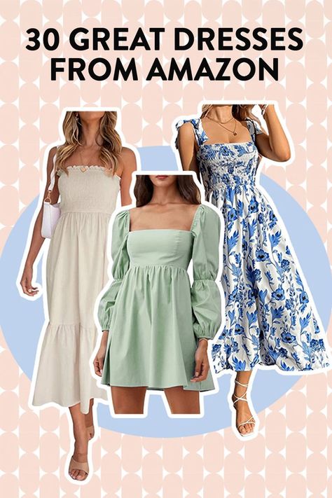 30 Amazon Dresses That Look Great Outfits, Summer Dresses, Cruise Dress, Amazon Womens Dress, Best Summer Dresses, Summer Dresses With Sleeves, Amazon Dresses, Summer Flowy Dresses, Summer Dress Outfits