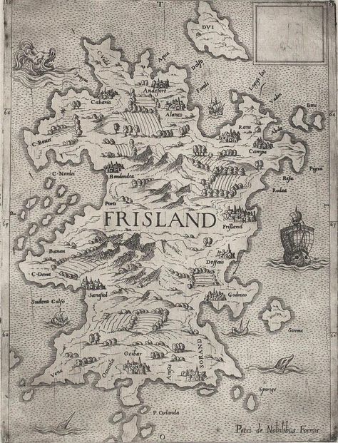 Old Map of Frisland | KD's Stolen History Blog D&d Dungeons And Dragons, Historical Maps, Ancient Technology, Fantasy Map, Fantasy World, Fantasy Map Creator, Fantasy, Fantasy World Map, Fantasy Map Making
