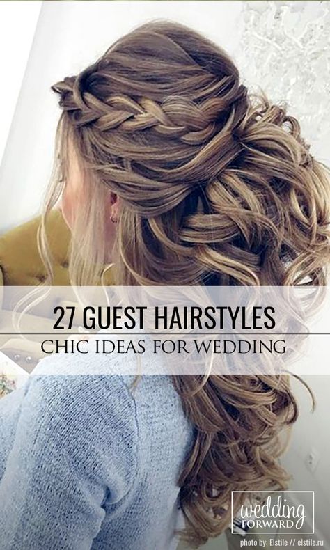 27 Chic And Easy Wedding Guest Hairstyles ❤ Wedding guest hairstyles should be fancy, rather effortless than very difficult. In our gallery we have something any female guest would want for sure! See more http://www.weddingforward.com/wedding-guest-hairstyles/ #wedding #hairstyles Wedding Hairstyles, Boho, Easy Wedding Guest Hairstyles, Wedding Guest Hairstyles, Wedding Guest Updo, Wedding Hairstyles For Long Hair, Hairdo For Wedding Guest, Wedding Guest Hair And Makeup, Simple Wedding Hairstyles