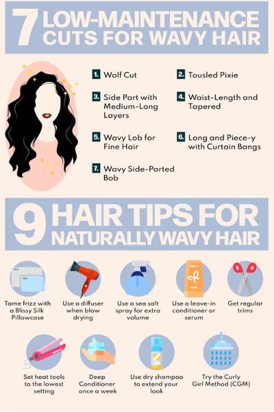 7 Low Maintenance Haircuts for Wavy Hair (And Wavy Hair Care Tips!) – Blissy Hair Tips, Hair Care Tips, Stop Hair Breakage, Wavy Hair Care, Hair Hacks, Low Maintenance Hair, Low Maintenance Haircut, Thick Hair Styles, Thick Wavy Hair