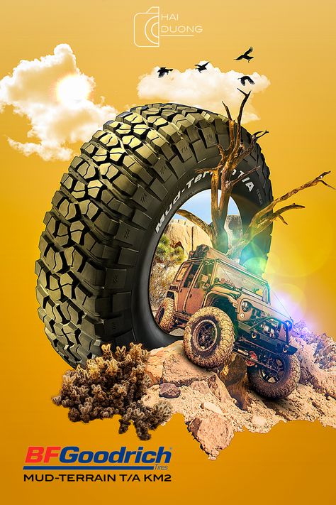 BF Goodrich tire - Advertising Poster on Behance Design, Web Design, Car Advertising Design, Photomontage, Bank, Advertising Poster, Ads Creative, Creative Posters, Graphic Design Photoshop