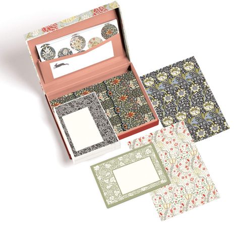 Art, Diy, Gift Wrapping, Paper Goods, Paper Design, Envelope, William Morris Patterns, Stationery Set, Stationary Box