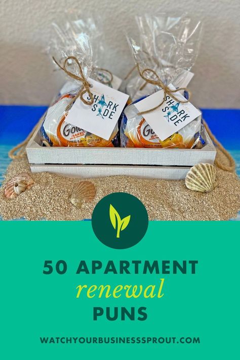 These 50 apartment renewal puns, apartment community slogans, and resident appreciation ideas are sure to please! Get free printables and more here. Ideas, Resident Appreciation Ideas Apartments, Apartment Lease, Resident Retention Ideas Apartments, Referrals, Resident Retention Ideas Apartments Property Management, Welcome Gifts, Apartment Marketing, Referral Program