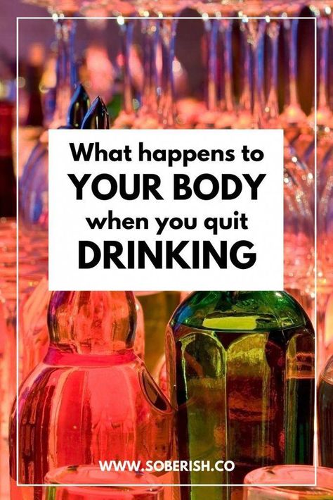When you quit drinking alcohol, a lot of changes happen to your body. Here's what you can expect after you put down the bottle. Motivation, Fitness, Alcohol, Ideas, Detox, Benefits Of Quitting Drinking, Benefits Of Quitting Alcohol, Tips To Stop Drinking, Detox Your Body