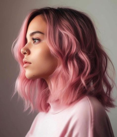 Pink, Rose Pink Hair, Light Pink Hair, Pink And Orange Hair, Bright Pink Hair, Purple Blonde Hair, Pink Hair Streaks, Pink Hair Dye, Rose Hair Color