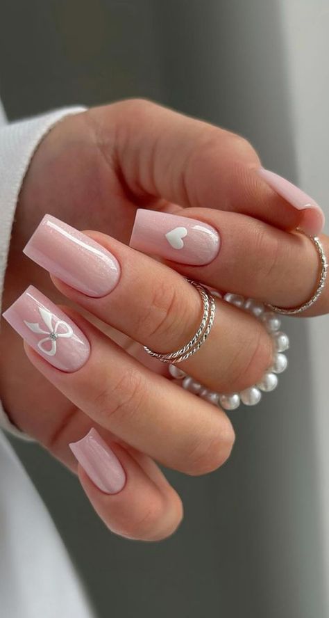 Looking for some soft and feminine nail designs? Look no further! Check out these 30+ coquette nail designs that are simply adorable. From ribbons and bows to cherries and strawberries, these cute and simple designs will add a touch of charm to your nails. Choose from shades of red, pink, black, purple, blue, and white to match your style. Get ready to embrace the aesthetic of coquette nails! (📷 amanda.sudolll IG) Nail Designs, Pink, Pink Acrylic Nails, Uñas, Blue French Tips, Nail Inspo, Simple Nail Designs, Pretty Nails, Chic Nails