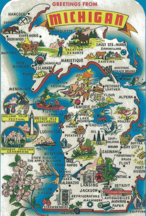 https://flic.kr/p/c148NW | Vintage Michigan History Heritage Travel Trips, Michigan, Canada, Michigan State Map, Michigan Road Trip, State Of Michigan, Michigan Travel, Lake Michigan, Northern Michigan