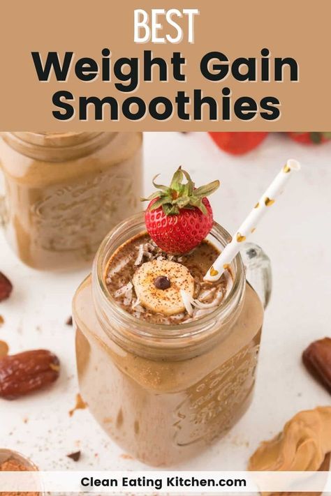 Whether you're recovering from an illness or just need to put on weight, you'll love this round-up of the best Healthy Weight Gain Smoothies. Learn tips to increase body fat using blended drinks with a variety of ingredients. Snacks, Fat Burning Foods, Ideas, Fitness, Weight Gain Shake, Best Fat Burning Foods, Weight Gain Drinks, Healthy Weight Gain, Smoothie For Weight Gain Healthy