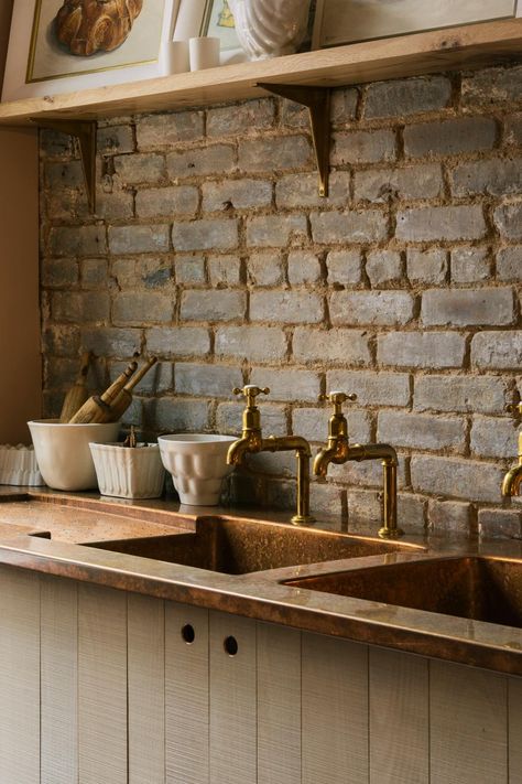 Aged Brass Kitchen Taps Kitchen Sink, Diy, Cornwall, Ideas, Interior, Brass Kitchen Hardware, Brass Kitchen Taps, Brass Kitchen Handles, Brass Kitchen