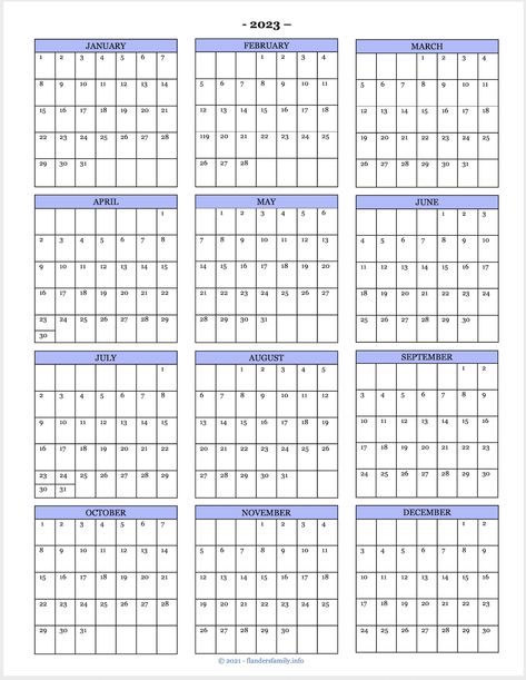 Ideas, Organisation, Year Calander, Full Year Calendar, Year Planner, Yearly Calendar, Yearly Planner, Printable Yearly Calendar, Attendance Tracker