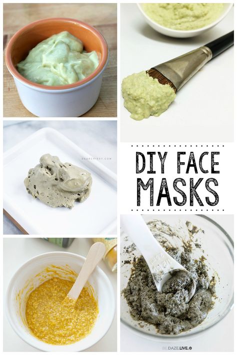 Make your own DIY face masks from stuff sitting in your kitchen. Diy, Mascara, Homemade Face Masks, Diy Bath Products, Diy Natural Products, Diy Skin Care, Diy Face Mask, Face Mask Recipe, Diy Body