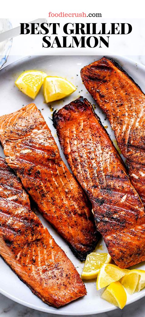 How To Make The Best Grilled Salmon | foodiecrush.com #best #grilled #salmon #grilledsalmon #recipes #easy Follow these easy grilling tips for the best simple grilled salmon recipe that’s about to become your new favorite healthy summertime dinner. Salmon Recipes, Seafood Recipes, Salmon, Grilled Recipes, Grilled Salmon Recipes, Grilled Dinner, Grilled Salmon, Healthy Salmon Recipes, Cooking Dinner