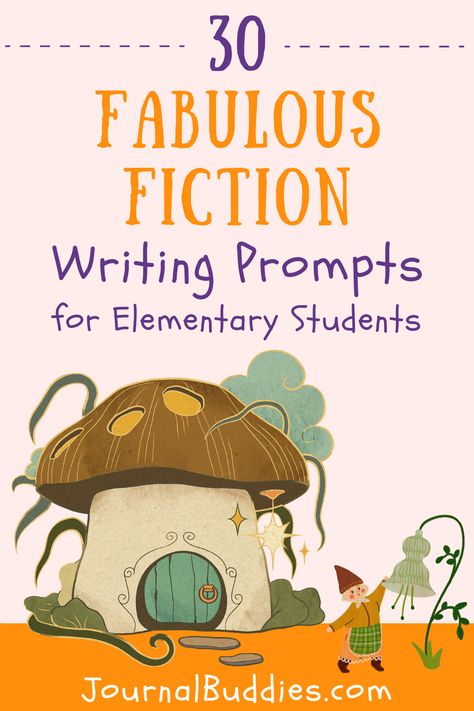 Are you looking for something new and exciting to challenge your elementary students? Look no further than these 30 fiction writing prompts! These prompts will inspire your students to flex their imaginations, make new discoveries, and bring their stories to life in a new way. Whether your student is a beginner or a seasoned writer, these prompts are sure to spark their creative writing abilities. #fictionwriting #elementary #journalbuddies Children, Kinder, Esl, Life, Challenge, Inspired, Inspire, Judah, Kinder Writing