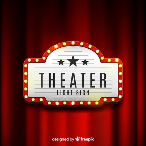 Vintage, Theatre, Retro, Theatre Sign, Cinema Sign, Retro Lighting, Theatre Lighting, Vintage Movie Theater, Theatre Poster