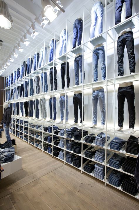 Interior, Design, Jeans, Denim Display, Jeans Store, Clothing Store, Model, Clothing Store Displays, Clothing Store Interior