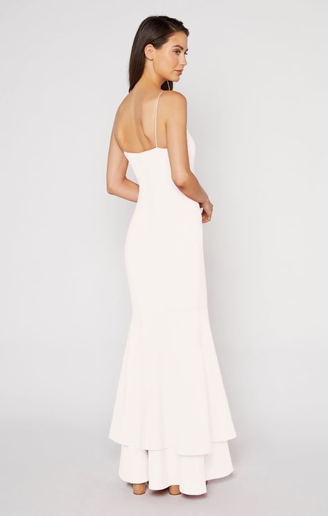 White prom dress long