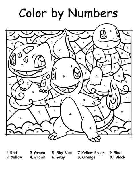 Pokemon Color By Number Free Printable, Pokemon Color By Number, Pokemon Activity Sheets, Pokemon Worksheets Free Printables, Pokemon Activity, Pokemon Activities, Pokemon Activity Sheets Free Printable, Pokemon Worksheets, Pokemon Printables Free