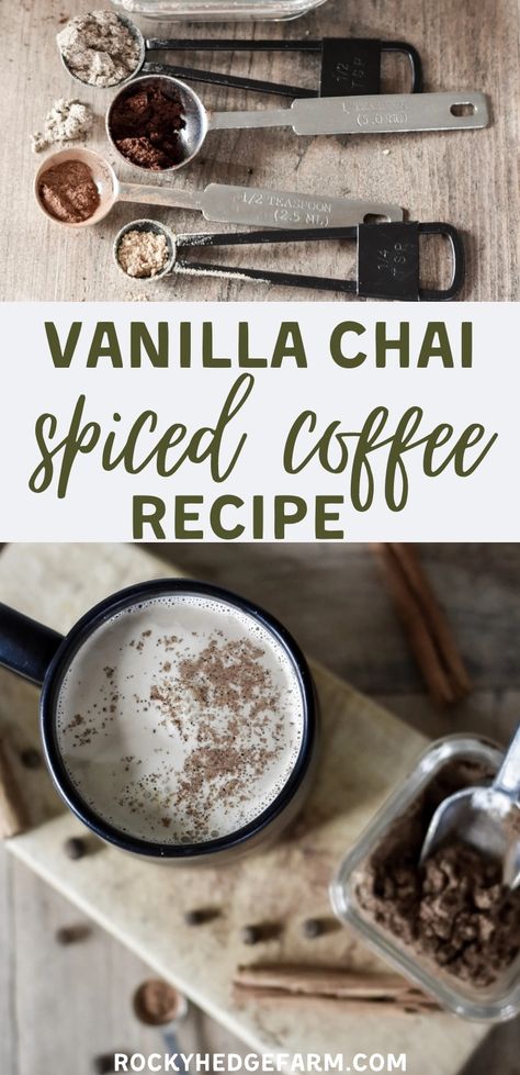 Starbucks, Ideas, Smoothies, Tea Latte Recipe, Chai Coffee Recipe, Homemade Coffee Drinks, Vanilla Chai Latte Recipe, Chai Spice Mix Recipe, Homemade Coffee