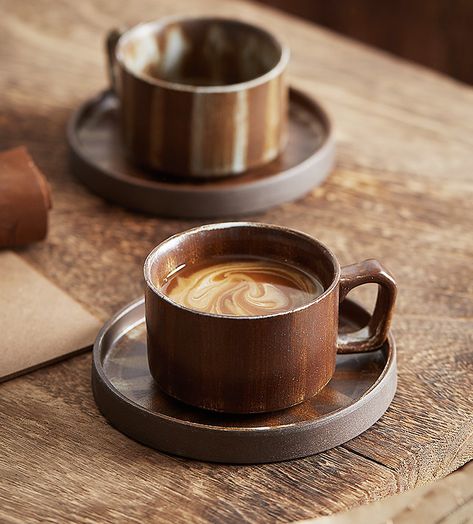 Retro, Mugs, Ceramic Coffee Cups, Ceramic Tea Cup, Coffee Cup Set, Espresso Cups Ceramic, Cups And Mugs, Coffee Cups And Saucers, Japanese Coffee Shop