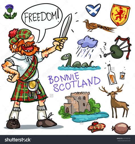 … Scotland, Scotland Symbols, Stock Illustration, Vector Free, Scottish Man, Retro Style Posters, Vector Art, Kilt, Illustrations