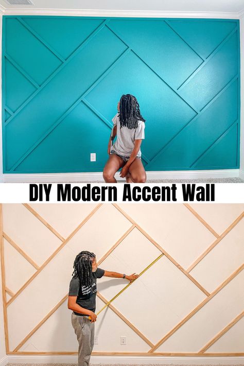 Home Décor, Accent Wall Decor, Accent Wall Panels, Accent Wall In Bathroom, Accent Wall Design, Wood Accent Wall Bedroom, Accent Wall Designs, Wood Accent Wall, Wooden Accent Wall