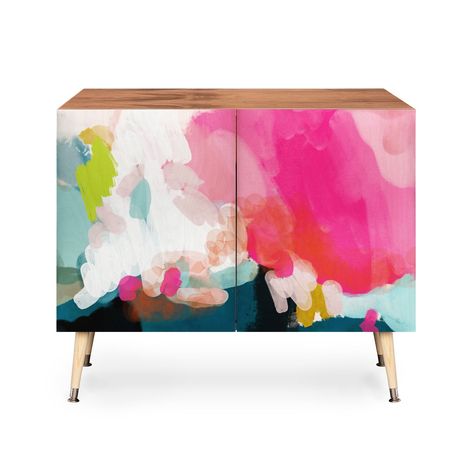 The Deny Designs credenza features crisp mid-century modern styling with an understated Baltic Birch cabinet and sleek, curved steel aston legs. Design, Mid Century, Cabinet, Mid-century Modern, Furniture Deals, Dining Furniture, Credenza, Curated Design, Buffets And Sideboards