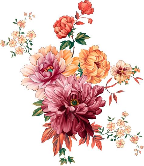 Floral, Vintage, Baroque, Hoa, Chibi, Rose Flower Png, High Res, Flores, Flower Fashion