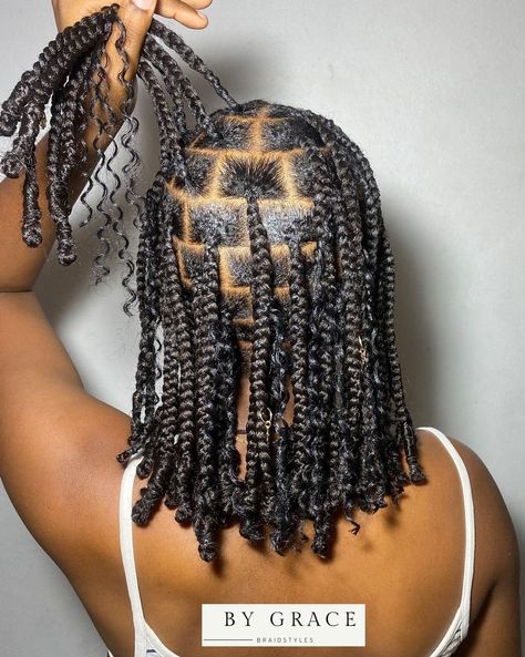 Boho Knotless Bob Braids Braided Hairstyles, Box Braids, Halle, Big Box Braids Hairstyles, Box Braids Hairstyles For Black Women, Cute Braided Hairstyles, Braided Hairstyles Updo, Braided Hairstyles For Teens, Braids With Curls