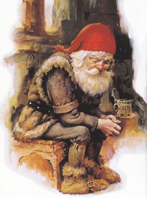 Thoughtful Nisse - Svein Solem Illustrators, Vintage Christmas, Sketches, Vintage, Fantasy Art, Art, Elves, Elves And Fairies, Scandinavian Art