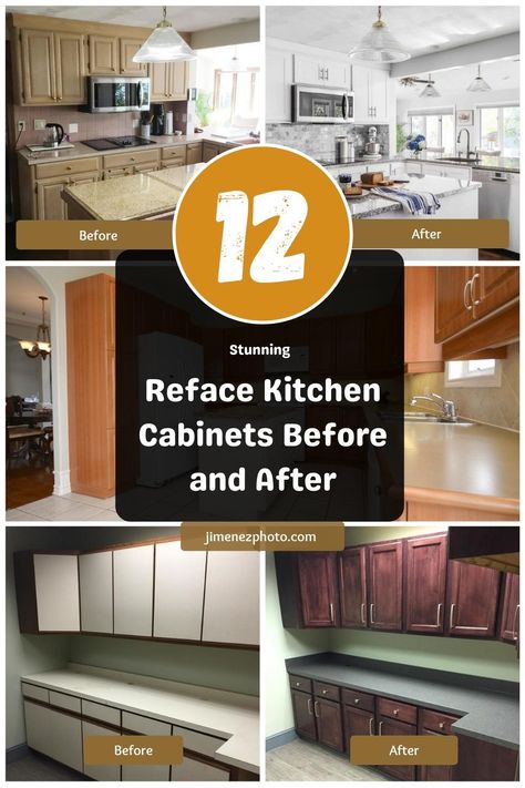 12 Stunning Reface Kitchen Cabinets Before and After Projects You Must See – JimenezPhoto Inspiration, Diy, Design, Ideas, Kitchen Cabinets Before And After, Update Kitchen Cabinets, Diy Kitchen Cabinets Makeover, Refinish Kitchen Cabinets, Used Kitchen Cabinets