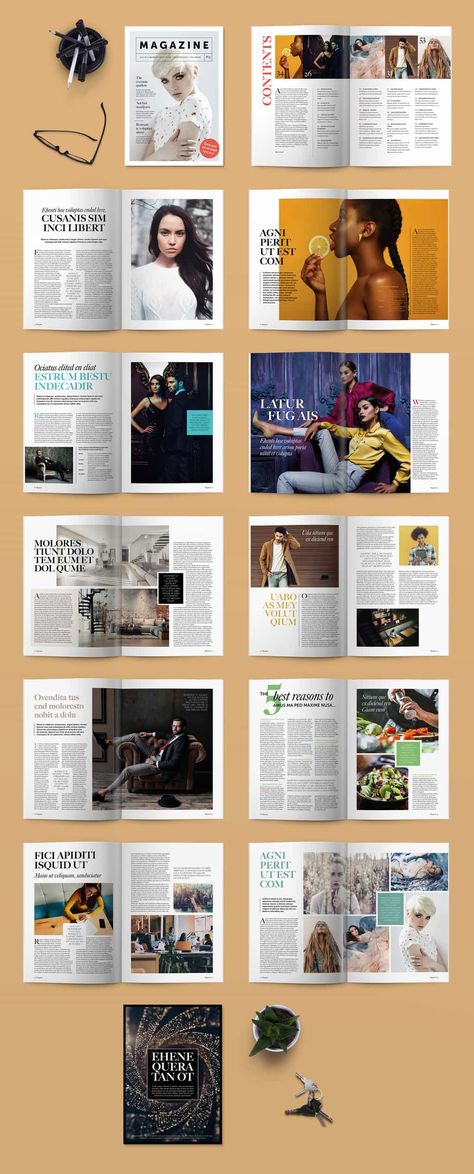 80 Cool Zines and InDesign Magazine Templates | Redokun Blog Layout, Keynote, Publication Design, Indesign Magazine Templates, Portfolio, Digital Magazine Layout, Magazine Design, Portfolio Design, Magazine Template