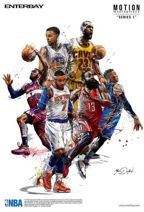 My work of painting and illustrations for the brand ENTERBAY and the NBA. Handball, Nba Players, Los Angeles, Nba Legends, Nba Sports, Nba Stars, Sports Basketball, Nba Wallpapers, Nba Basketball