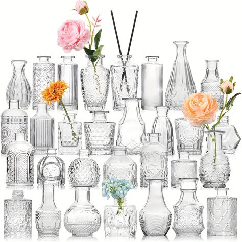 Faster shipping. Better service Decoration, Vase Centerpieces, Small Glass Vases, Vase Set, Bud Vases, Clear Vases, Vases, Table Flowers, Flower Vases
