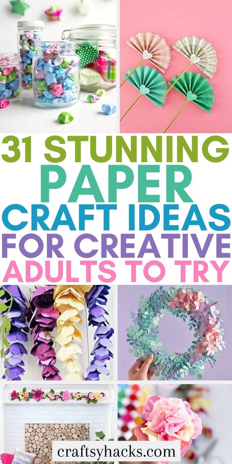 Craft Ideas, Origami, Diy, Craft Ideas For Adults, Craft Projects For Adults, Diy Crafts Paper Flowers, Diy Paper Crafts Decoration, Diy Crafts For Adults, Diy Craft Tutorials