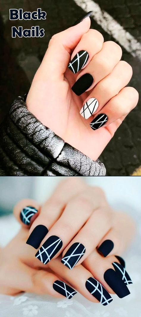 Colourful Nail Designs, Acrylic Nail Designs, Nail Art Designs, Nail Designs, Colorful Nail Designs, Cute Acrylic Nails, Nails Design, Nail Colors, Cute Black Nails